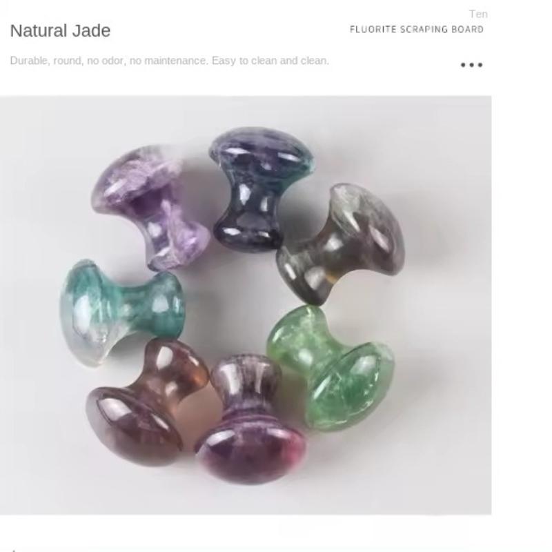 Natural Jade Massager Fluorite - Spa Wellness Beauty ulasan dan harga