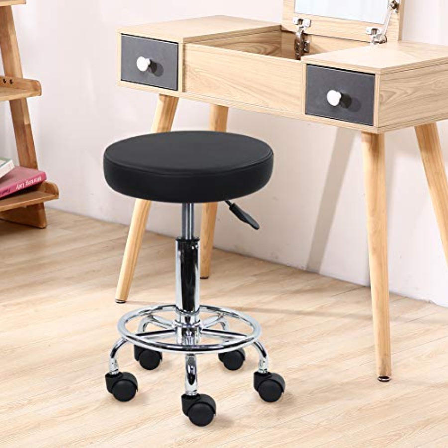 PU Leather Round Rolling Stool - Spa & Wellness Hotel Fitak * * * * ulasan dan harga