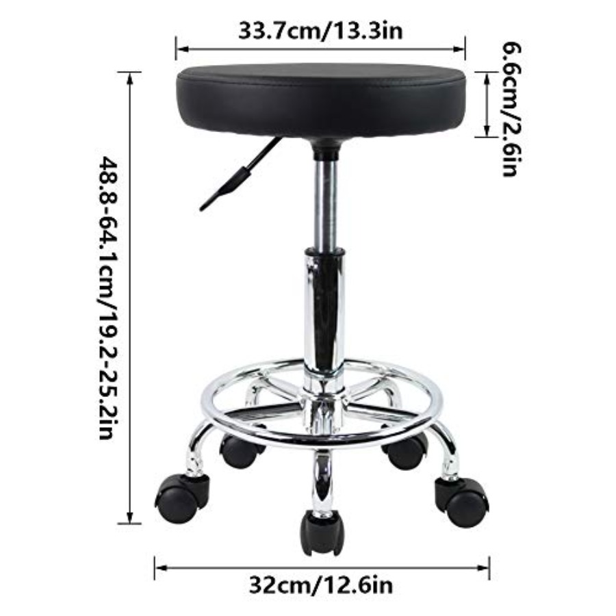 PU Leather Round Rolling Stool - Spa & Wellness Hotel Fitak * * * * ulasan dan harga