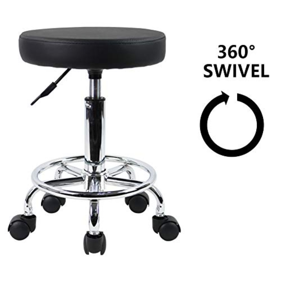 PU Leather Round Rolling Stool - Spa & Wellness Hotel Fitak * * * * ulasan dan harga